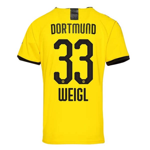 Tailandia Camiseta Borussia Dortmund NO.33 Weigl Replica Primera Ropa 2019/20 Amarillo